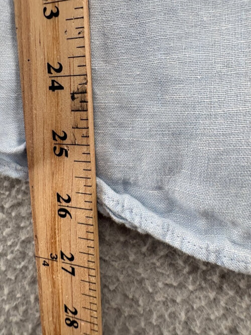 H&M 100% Linen Light Blue Button Down Shirt Minimalist Blouse M - Picture 8 of 11